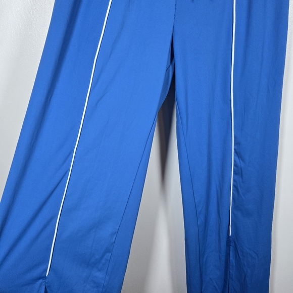 NEW Daisy Street Blue Split Hem Wide Leg Pull On Track Pants XS 90s Y2K Style - Picture 7 of 14